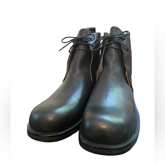 SOLD bottega Veneta Chukka Calf black leather lace up ankle boots men’s sz 13 - Picture 5 of 9